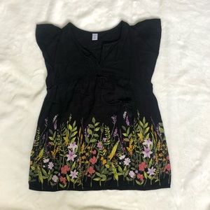 Black & Floral Old Navy Blouse